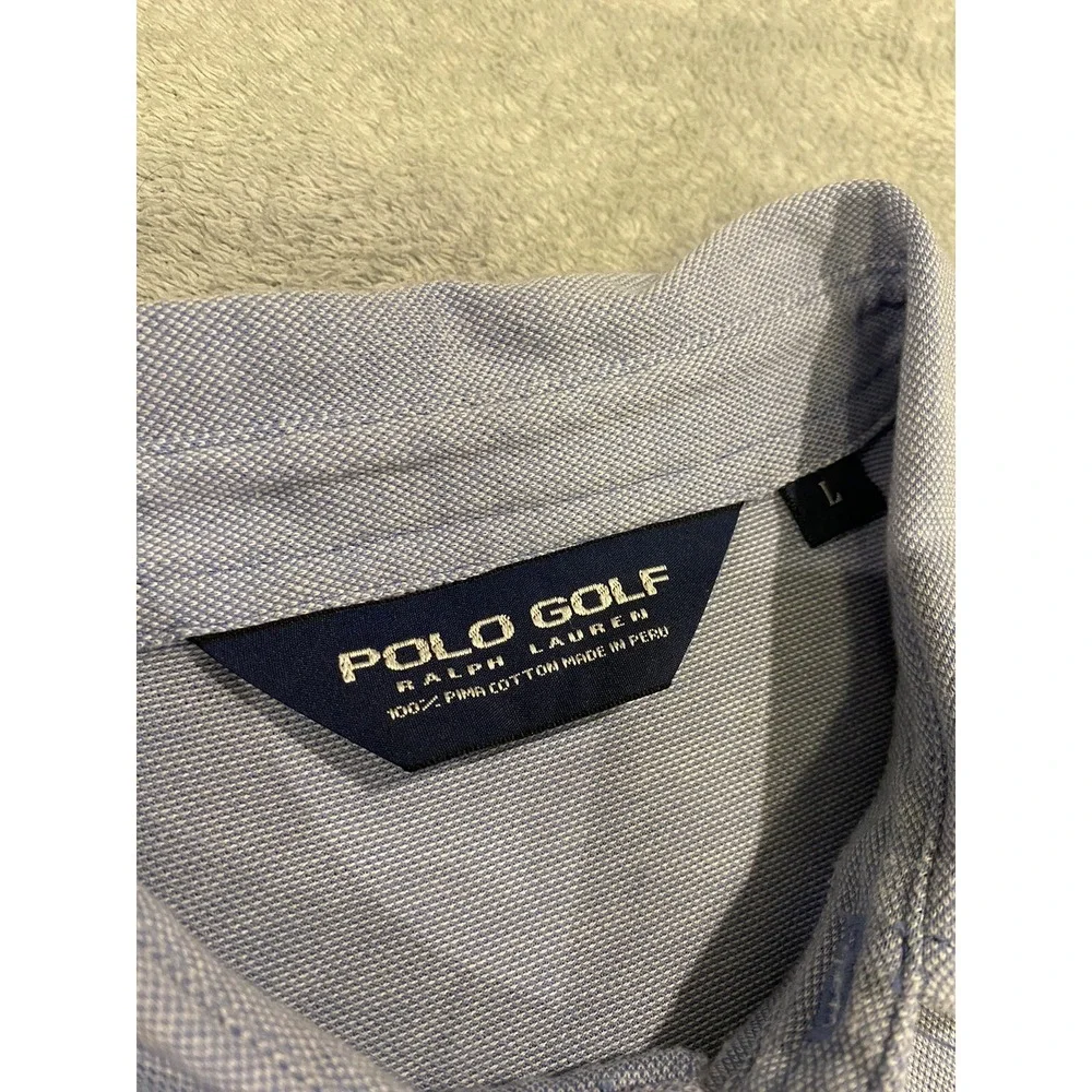 Mens Polo Golf Ralph Lauren Short Sleeve Golf Polo Shirt Blue L